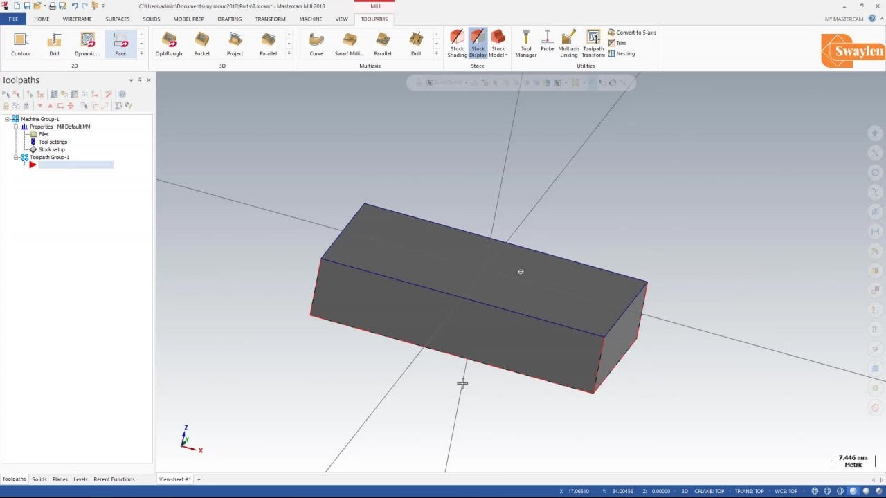 Mastercam slot milling