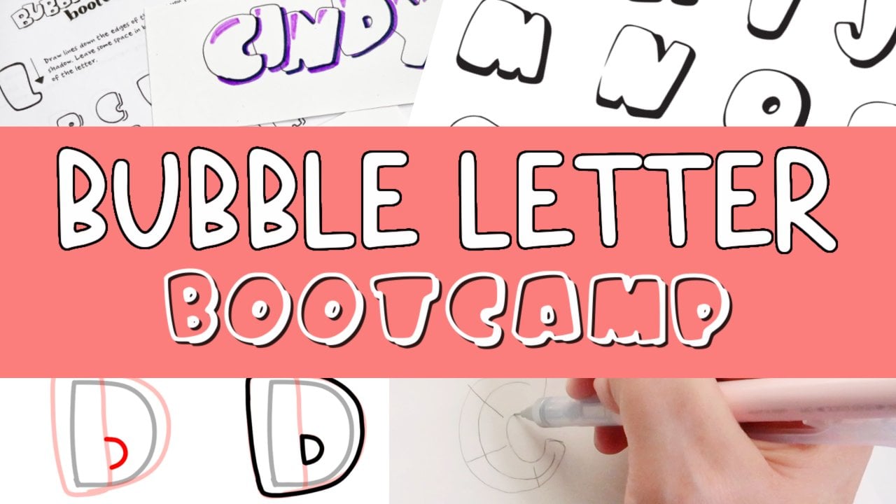 bubble letters to trace