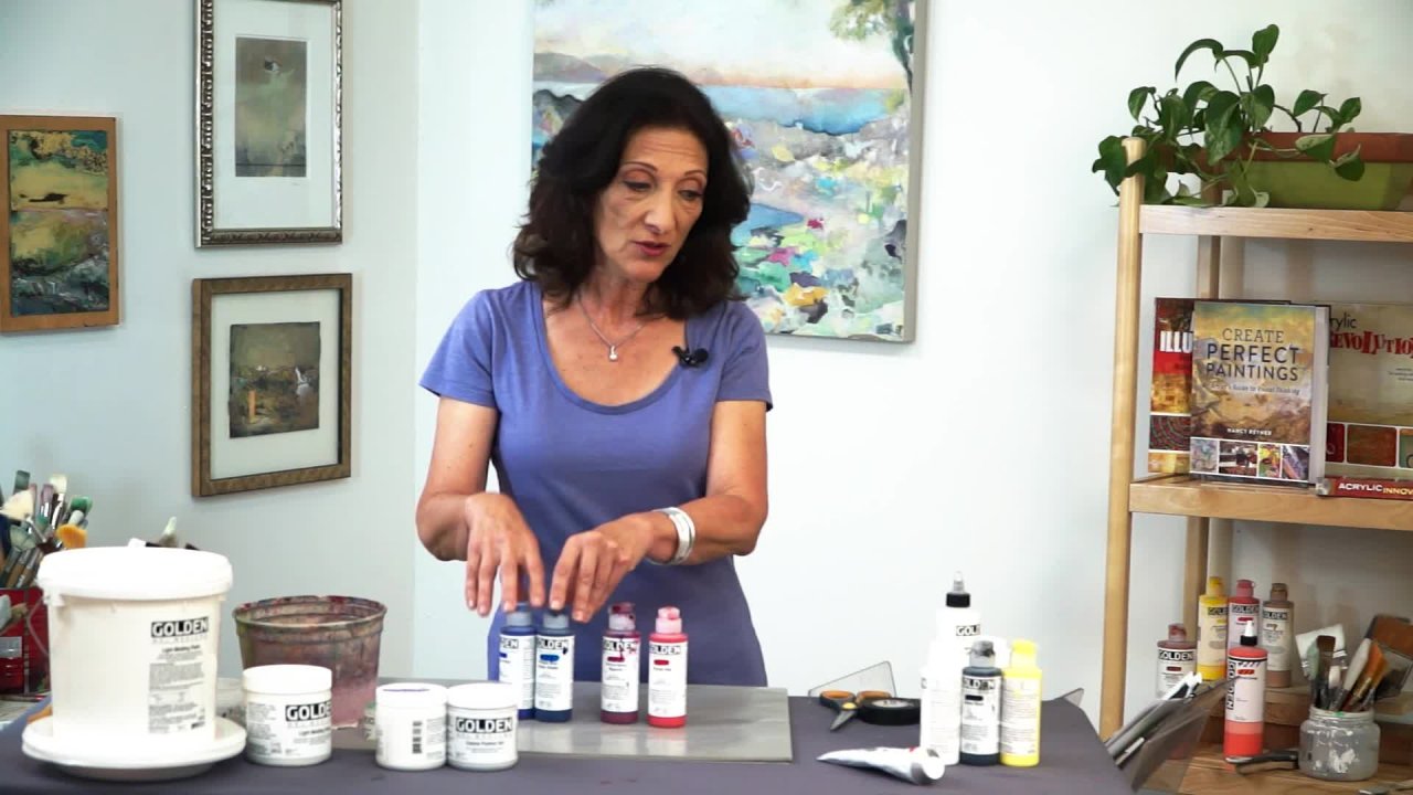 How to blend acrylic paint, Artist Nancy Reyner, Acrylic Revolution