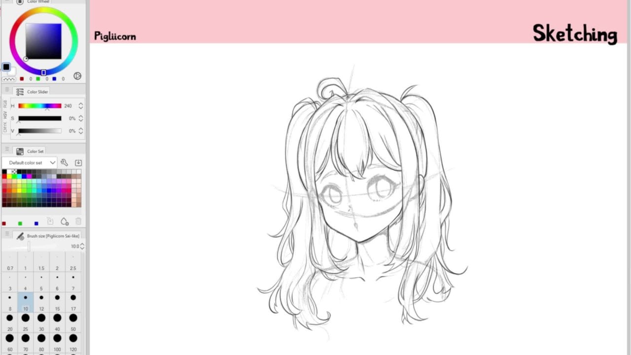 Anime Face 3 4 View