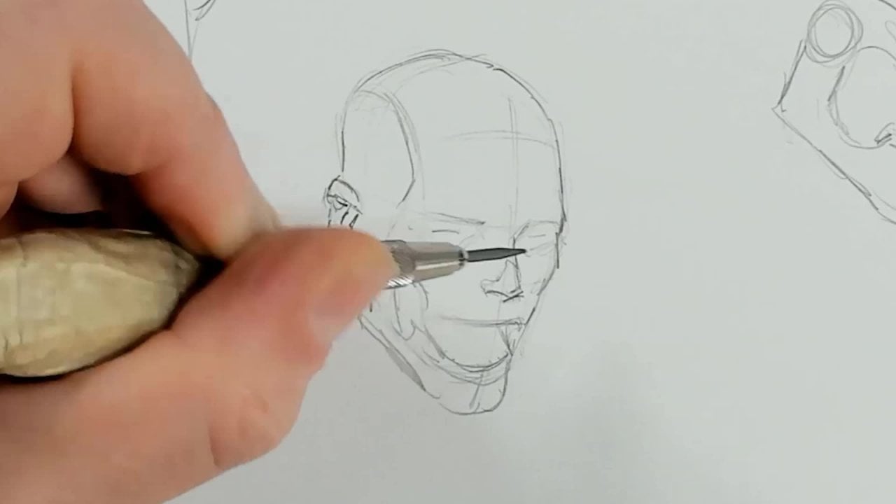 Como desenhar um workshop de cabeças e rosto: desenho de retrato, perfil e  três vistas, Clayton Barton