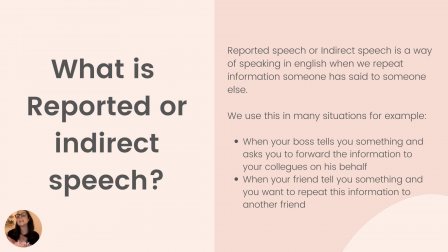 Essential English Grammar Reported Speech Gaia Massara Skillshare