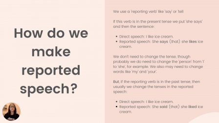 Essential English Grammar Reported Speech Gaia Massara Skillshare