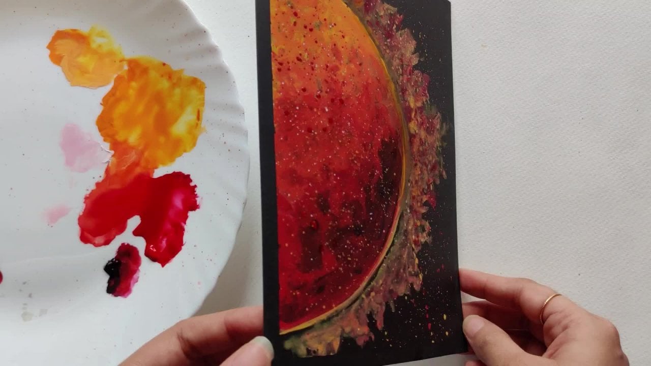 Cosmos : Moon, Sun & Eclipse - Easy Abstract Gouache Illustrations, Aiswarya Sathyan