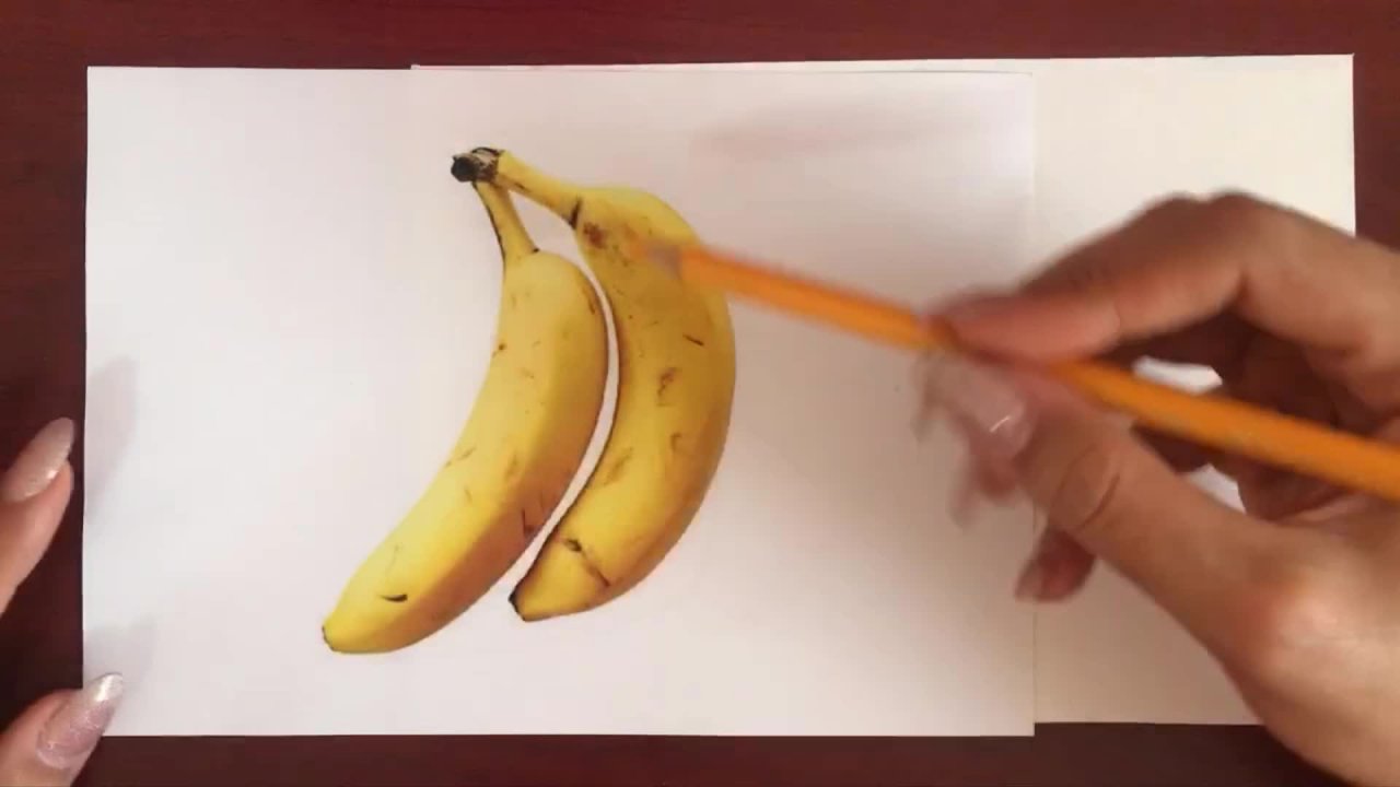 Realistic Bananas Colored Pencil Drawing agrohort.ipb.ac.id