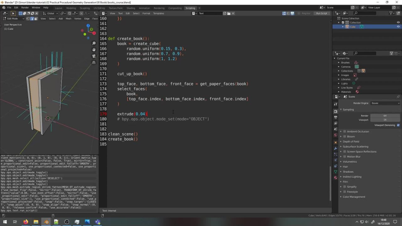 Procedural modeling in Blender with Python | Simon Van Den Hende |  Skillshare