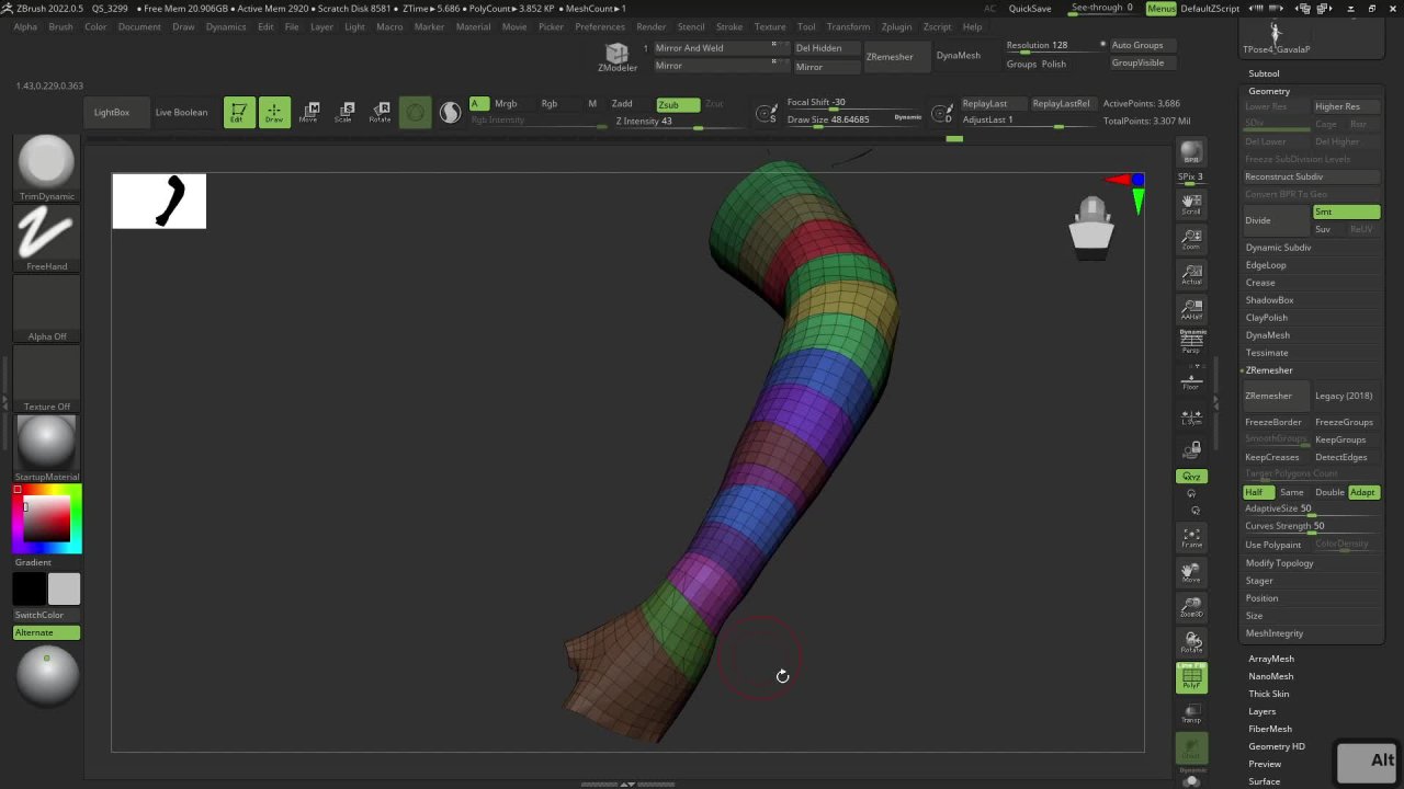 Using Zbrush For 3d Printing Extractions Youtube