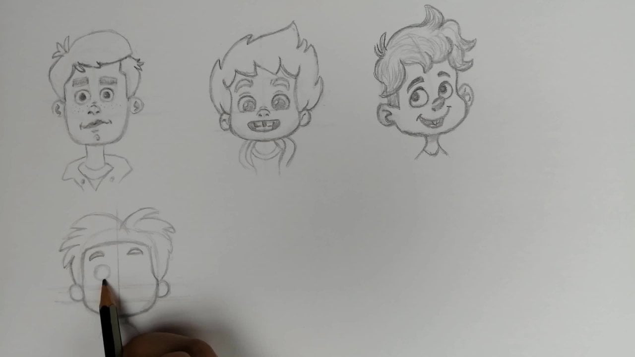 Como desenhar rosto: desenho de personagens para crianças (guias  fundamentais) | Amelie Braun | Skillshare, image size:1280x720