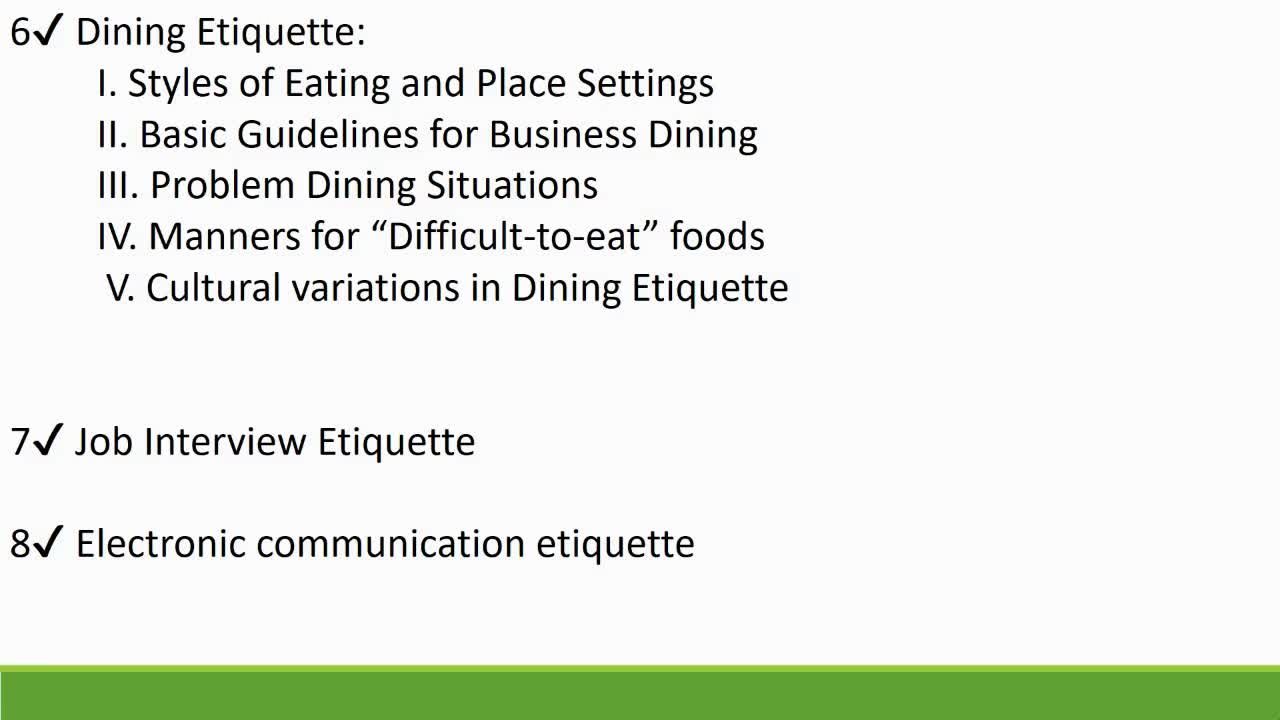 Business Etiquette Basics 