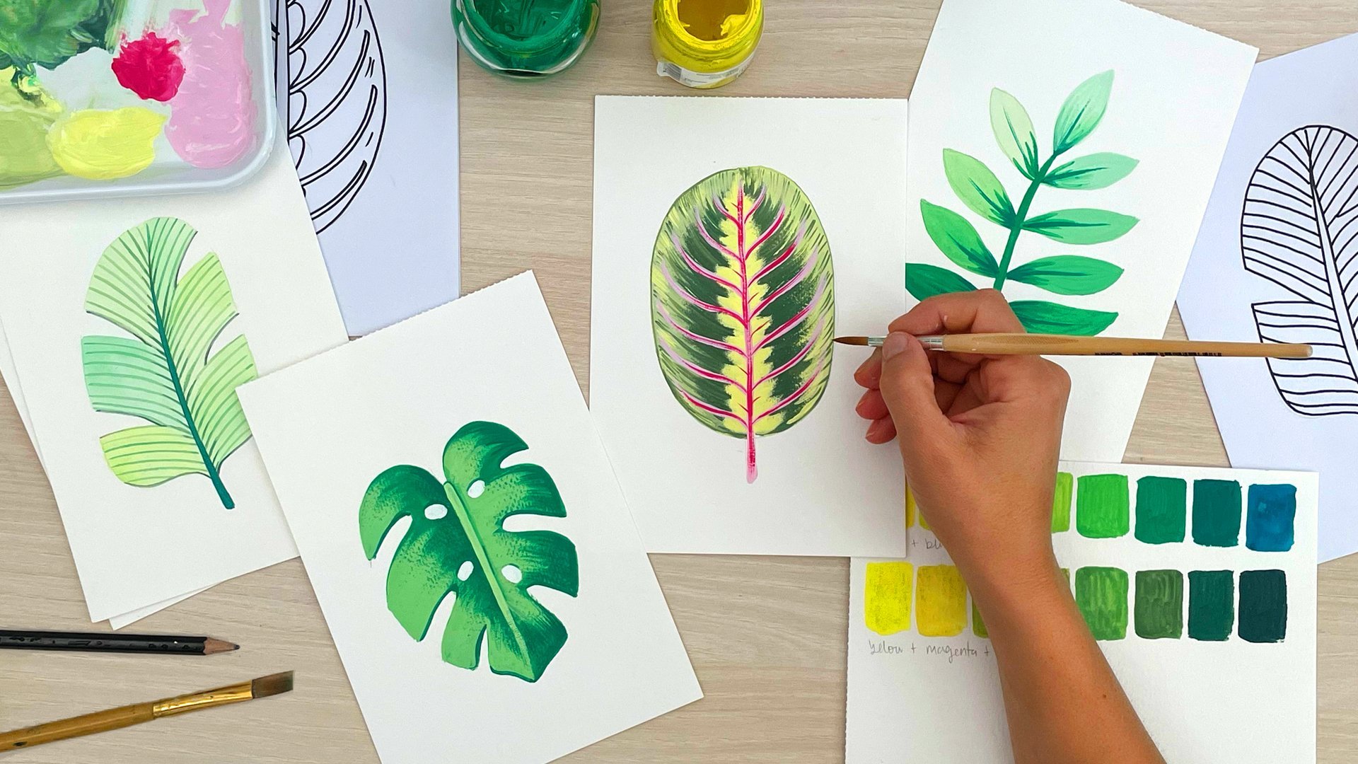 Easy Joy Paper Leaves Decorations for Wall Paper Fans Classroom