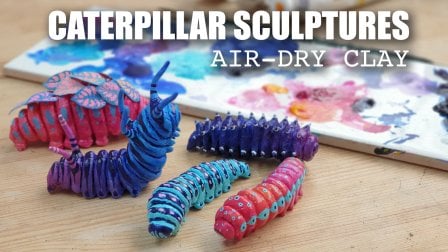 I Create Whimsical Art Out Of Air Dry Clay, Paper, And Water Color