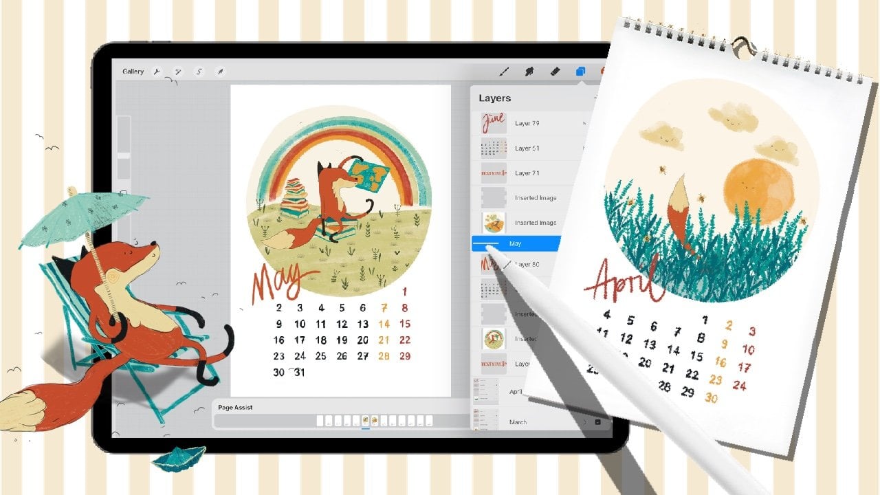 Procreate Stamp - Calendar