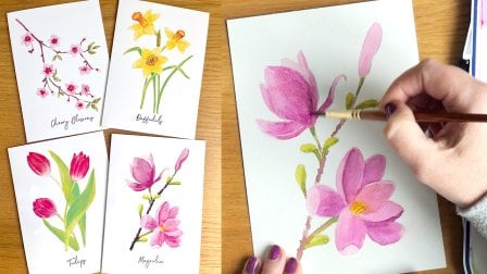 Spring Florals in Gouache: Tulips, Daffodils & More