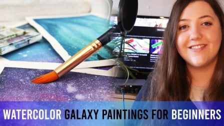 5 Watercolor Galaxy Paintings for Beginners