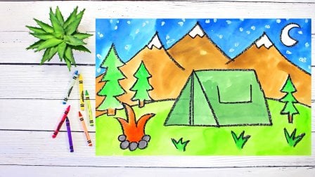 Art for Kids: How to Draw and Watercolor Paint a Tropical