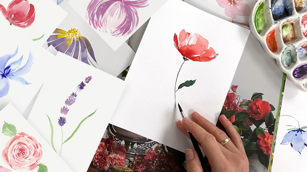 Loose Watercolor Florals: Easy Painting Tutorial for Beginners