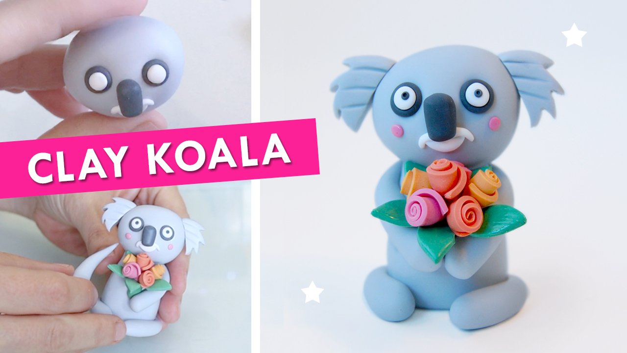 Making a Koala Character with Polymer Clay Beginner Tutorial Clay