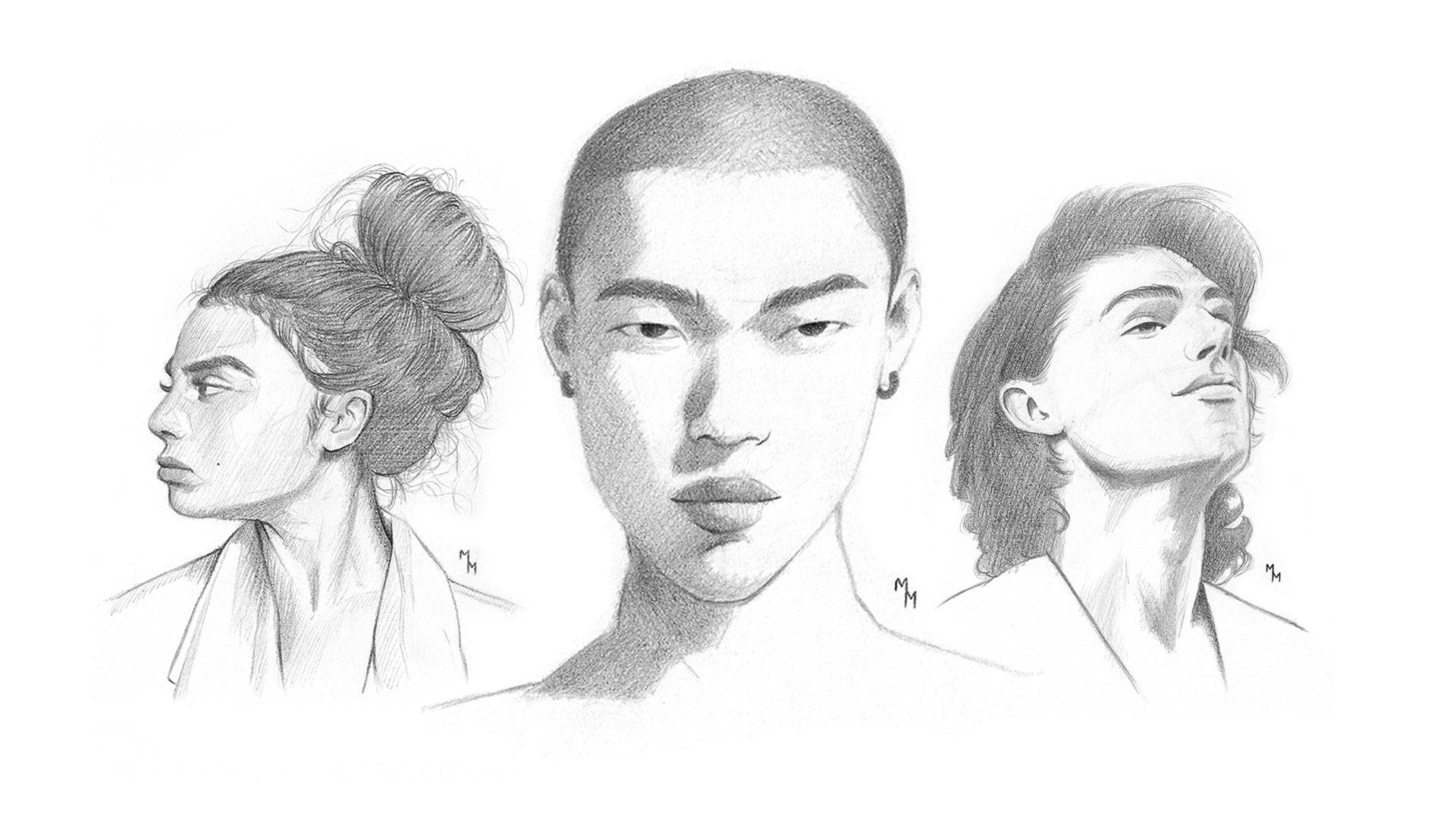 HOW TO DRAW A MAN'S FACE  STEP BY STEP GUIDES OF DRAWING PORTRAIT