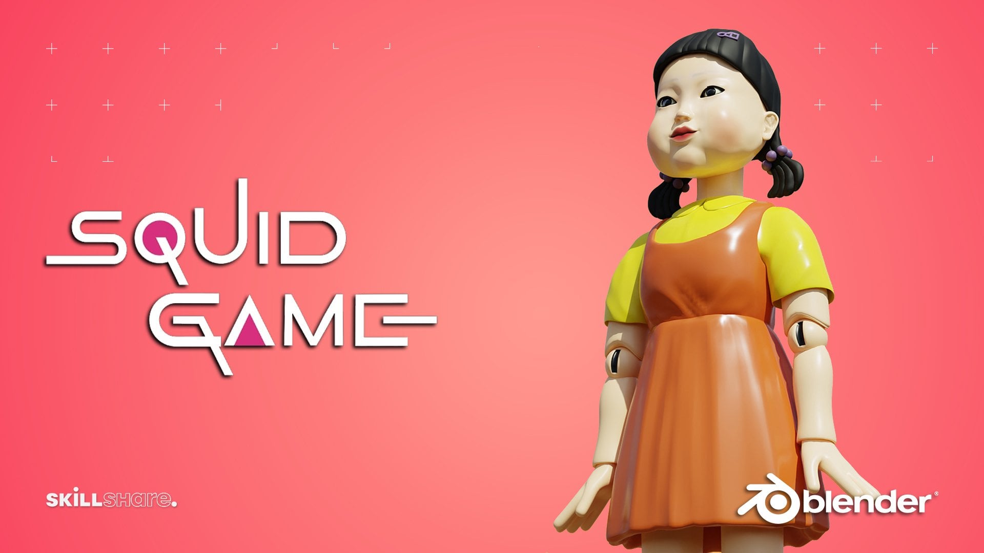 How To Create The "Killer Doll" From Squid Game In Blender | Zerina 3D |  Skillshare