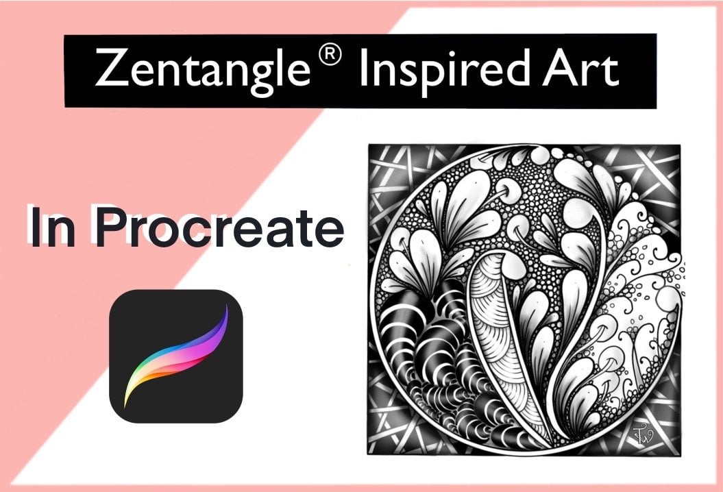 Zentangle® Inspired Art in Procreate, Tracy Anne Wilkinson