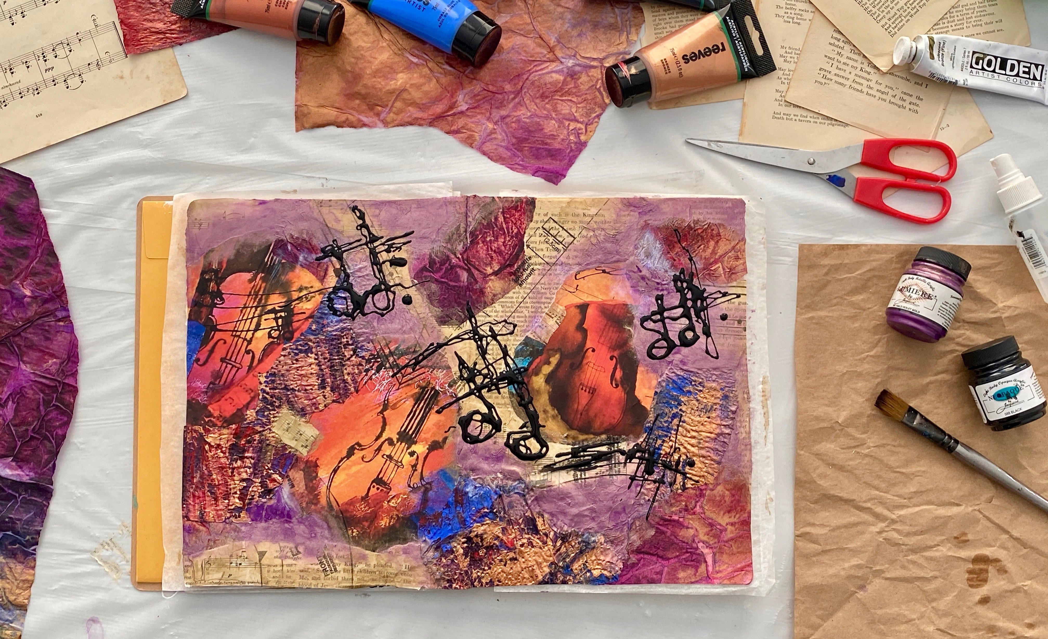 A Beginners Guide to Collage Painting with Your Art Journal | Froyle