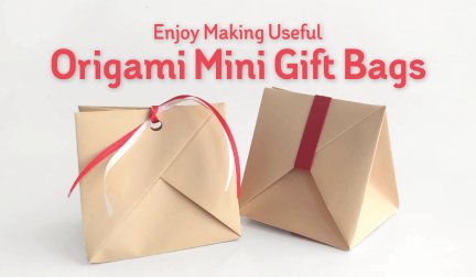 Origami paper bag  Paper gift bags, How to make a paper bag, Origami gifts