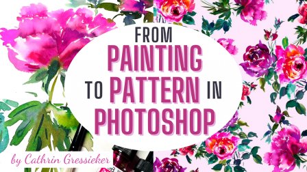 From Painting to Pattern in Photoshop - Creating a Repeat explained  1-on-1