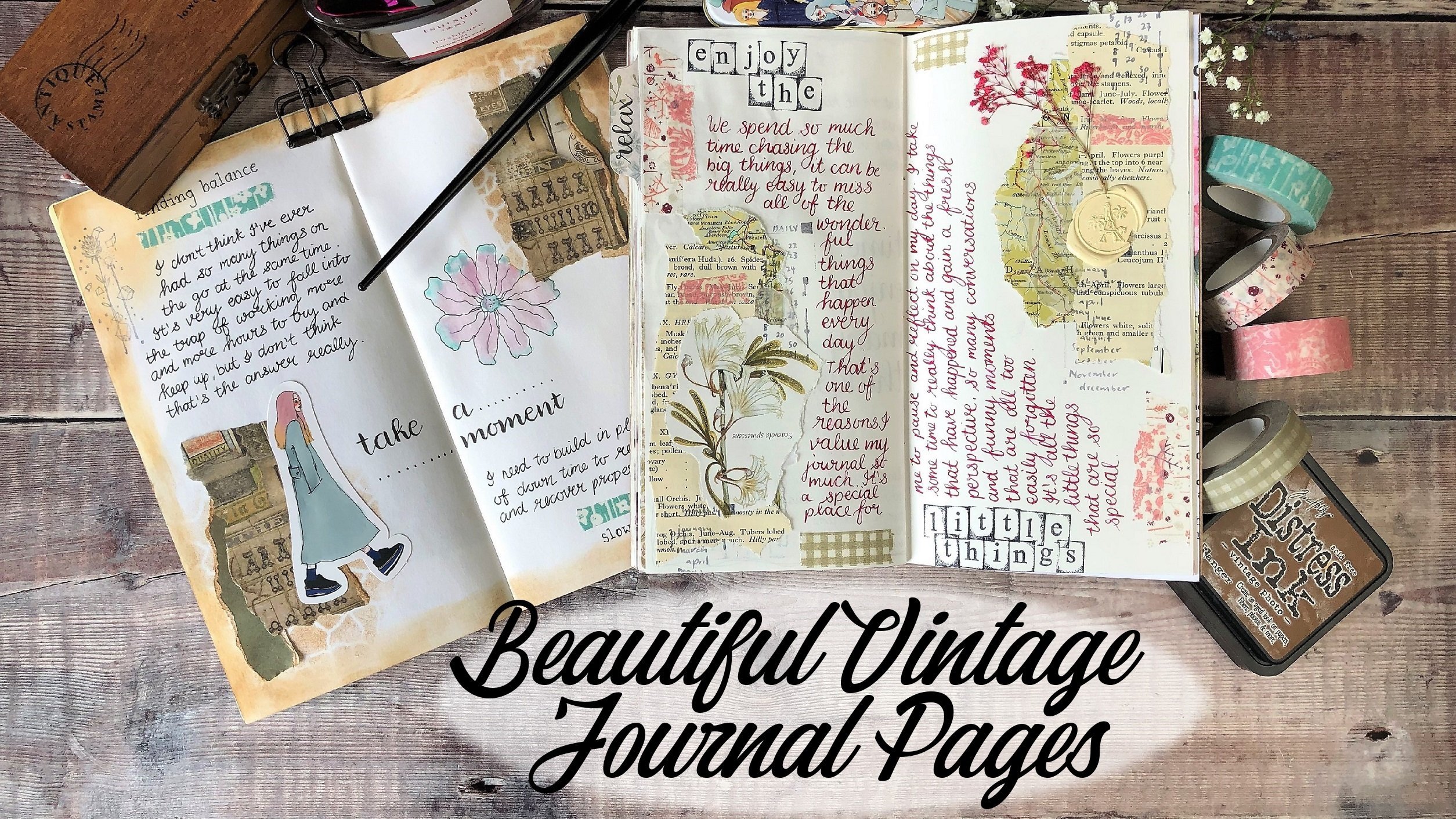 Use stickers & labels - make beautiful pages for junk journals