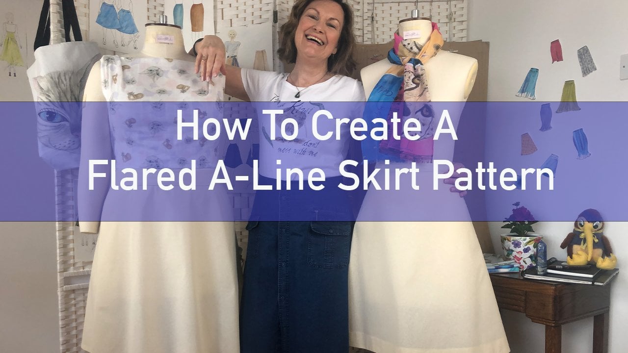 How to make an A-line skirt- DIY Pattern and sewing tutorial