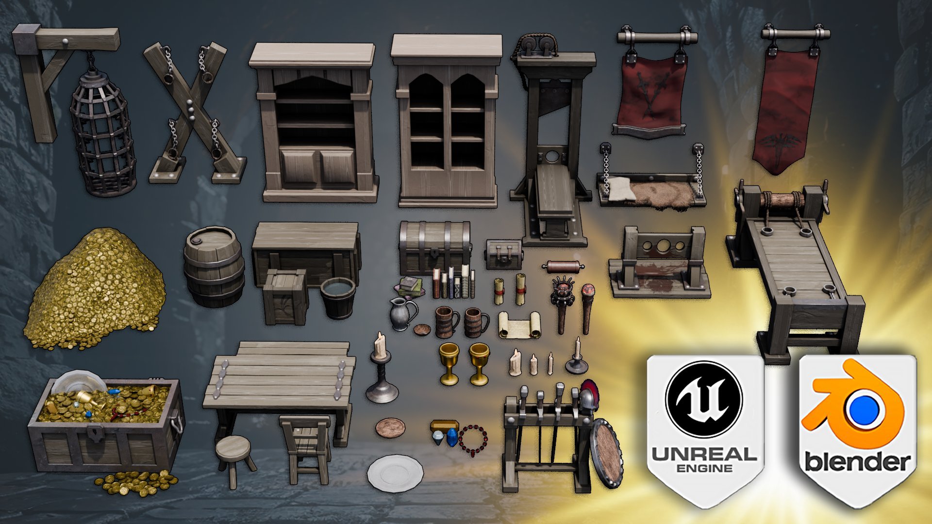 De Blender a Unreal Engine Crea paquetes de accesorios de mazmorras | 3D  Tudor | Skillshare