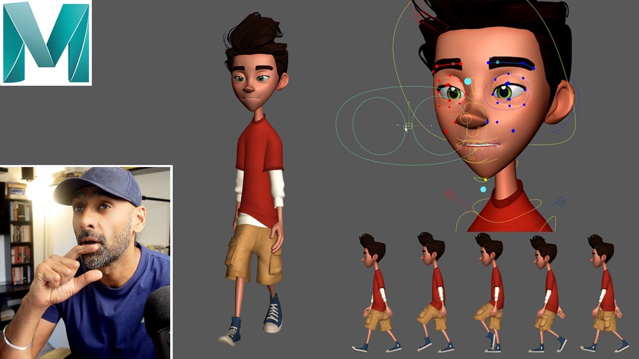 Cartoon Animation Course - Animating a Walk Cycle On The Spot, Opi Chaggar