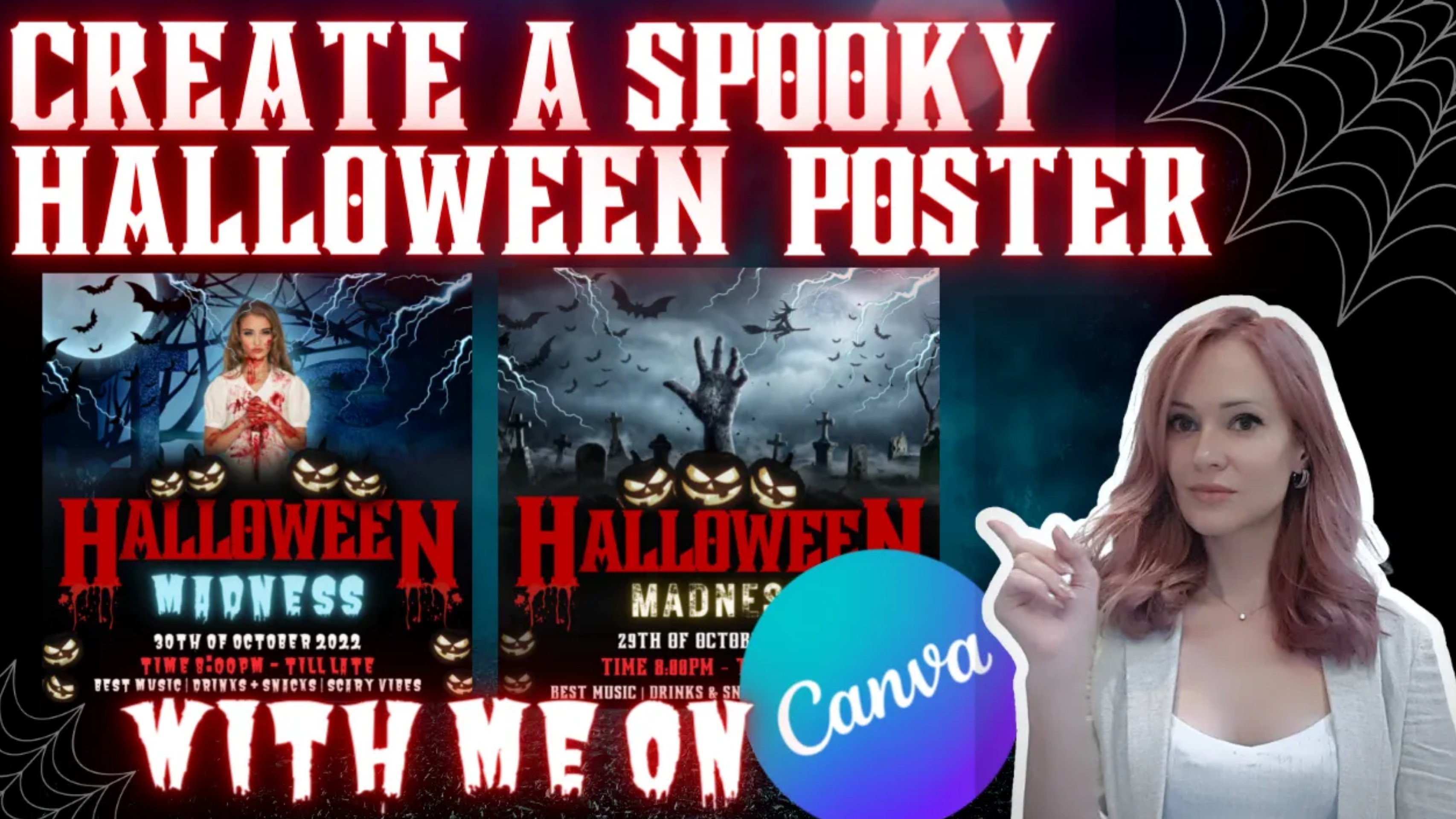 Crie Um Design De Cartaz Do Halloween No Canva Comigo Visuall Design 