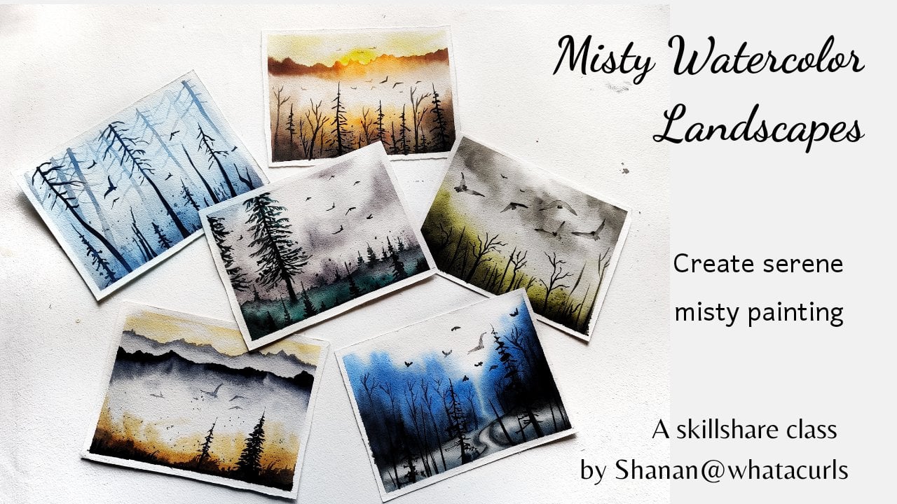 Misty Landscapes - Serene Watercolor Paintings, Shanan Subhan