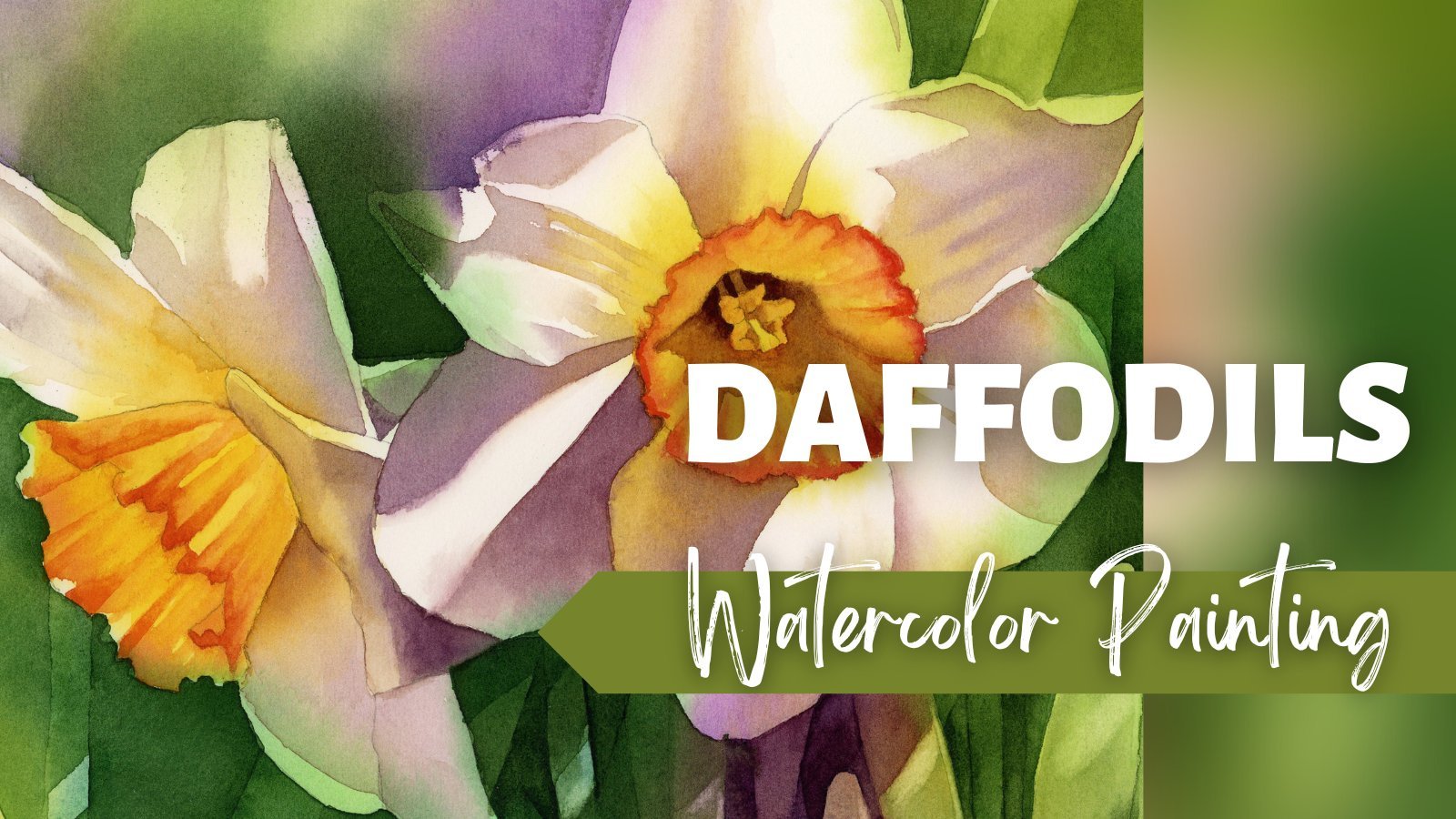 How to paint a daffodil ( or yellows are very tricky) – watercolours by  rachel