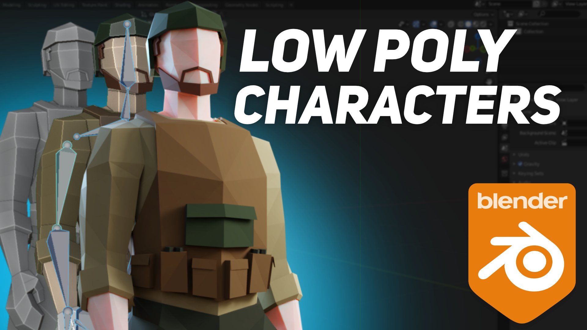 Create a Low Poly Person, Blender 2.8