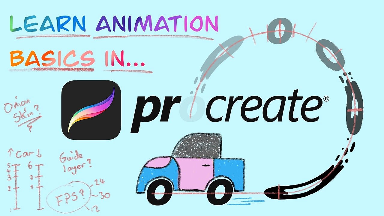 Learn Animation Basics in Procreate: Animate a Looping Car gif! | Chris