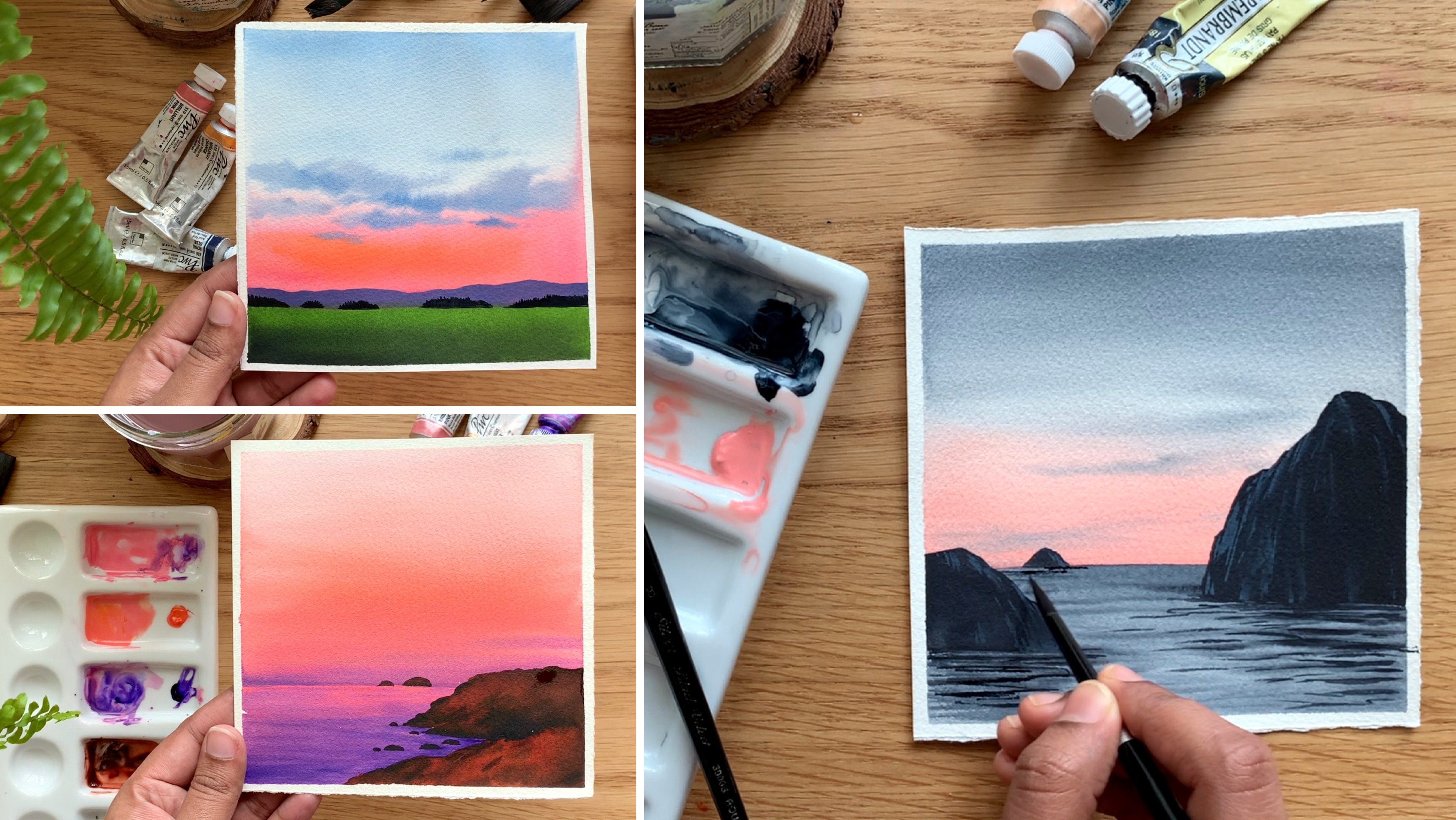 Anyone Can Paint: Learn to Paint 10 Easy Watercolor Sunsets, Zaneena  Nabeel