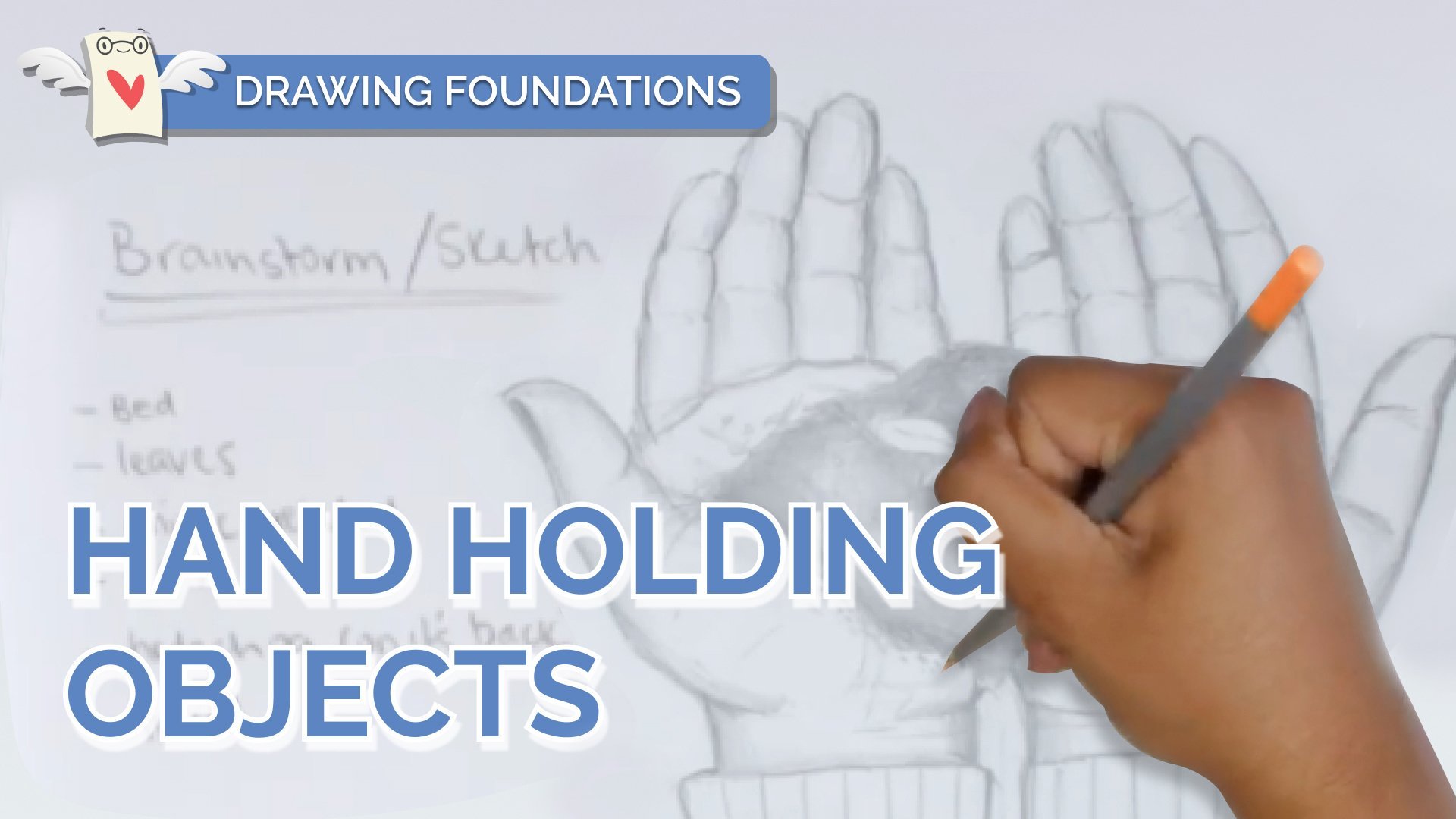 hand holding object drawing