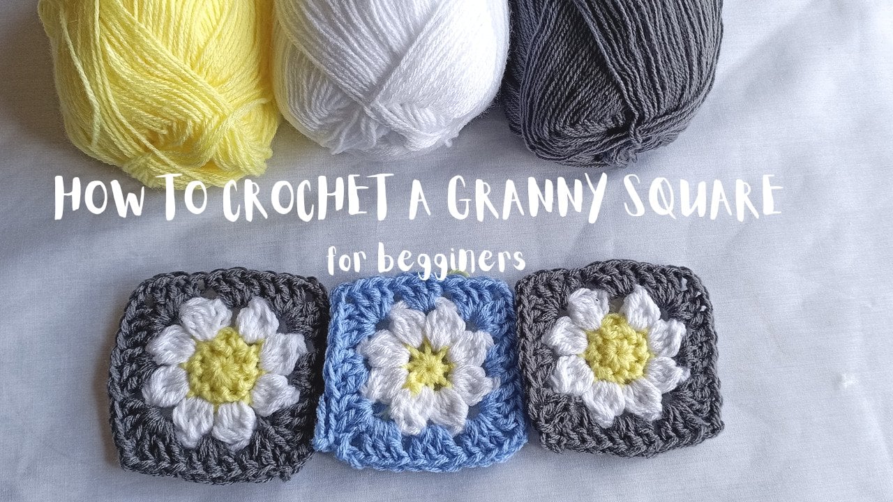 Daisy Granny Square, EASY Beginner Crochet Tutorial