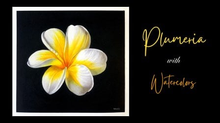 Cómo pintar plumería: pintura realista en acuarela paso a paso