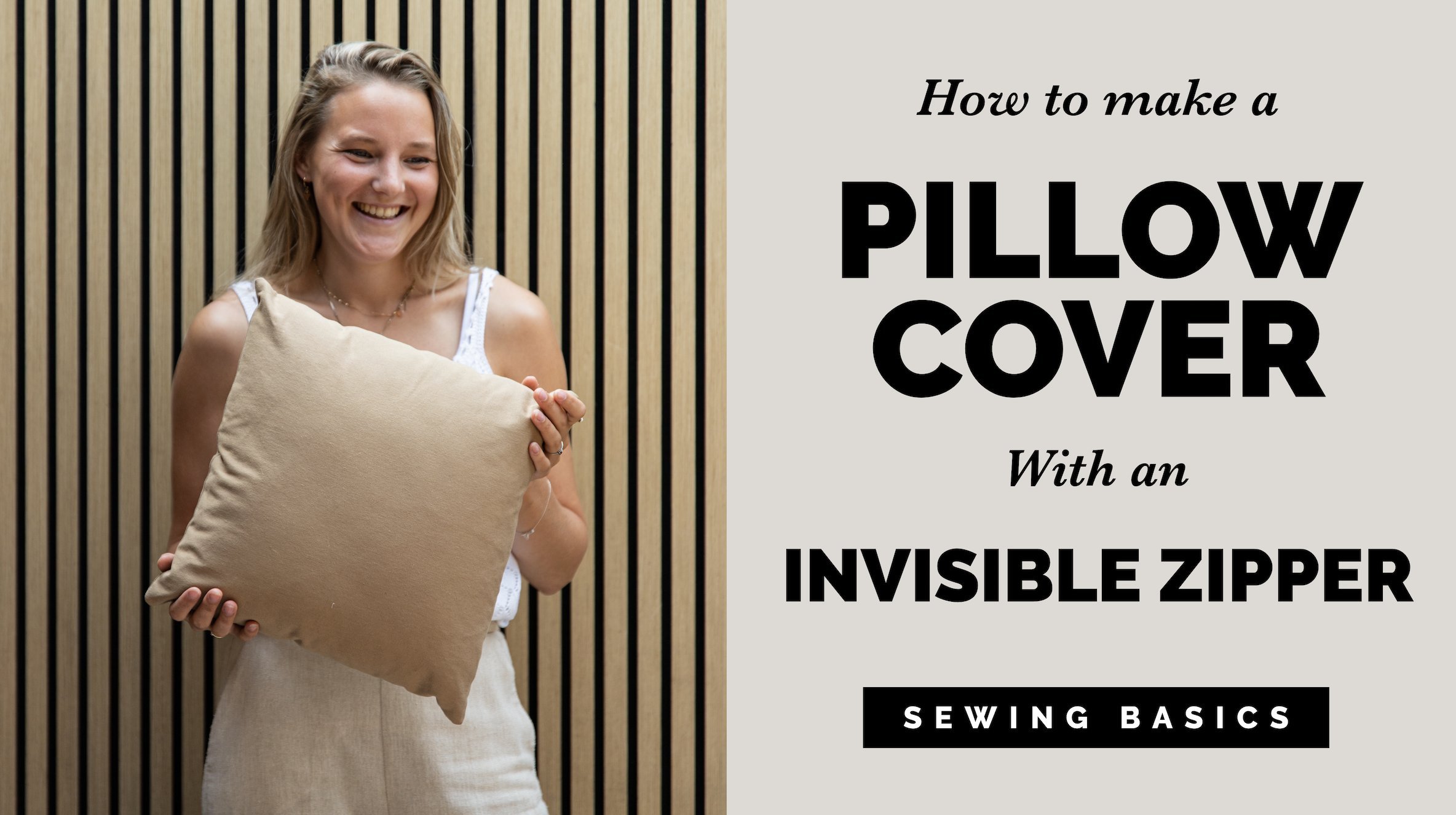 Make a pillow cover with an invisible zipper (no pins needed!) - Stop  staring and start sewing!