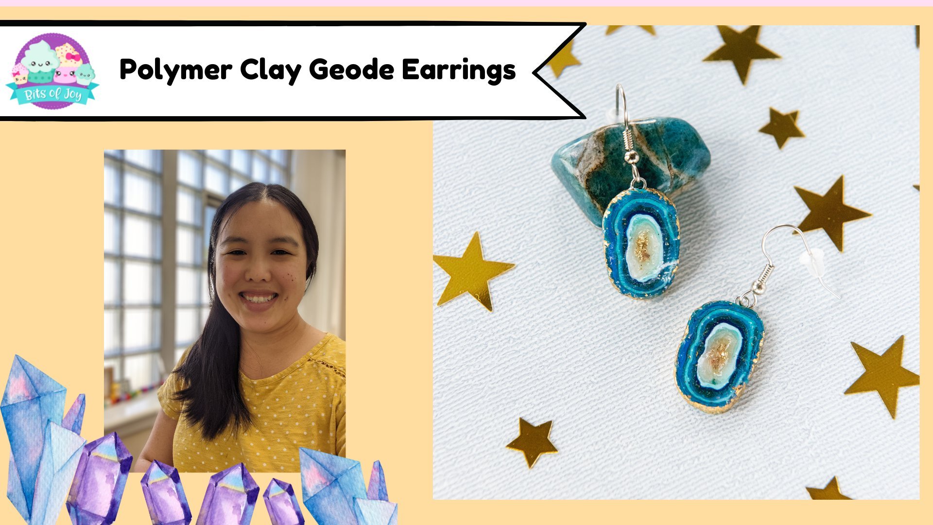 How to Make Polymer Clay Earrings Create your own Geode