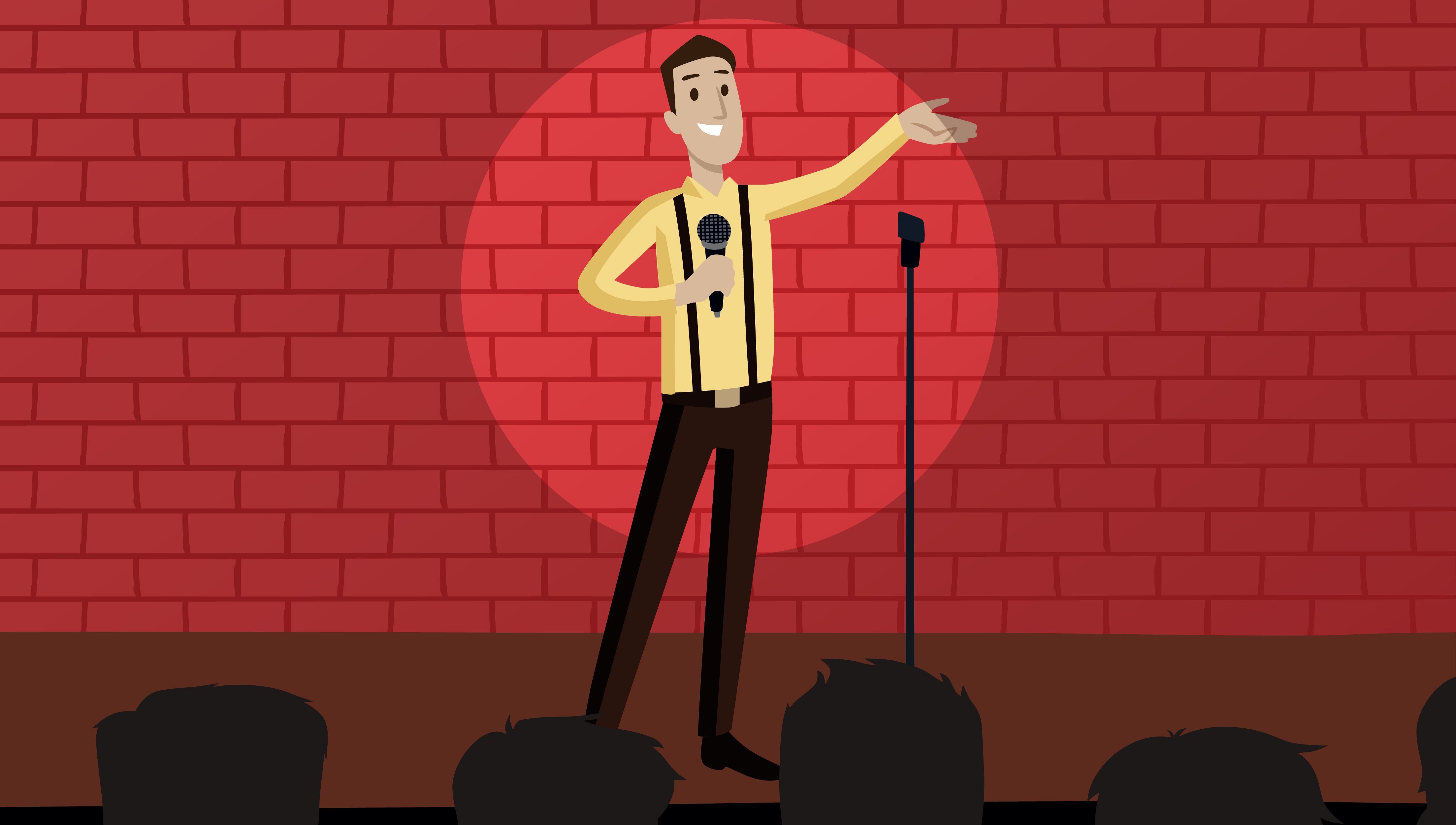 Comédia stand-up completa falar em público de um jeito bem-humorado, escrever piadas e fazer mais graça Chester Sky Skillshare foto