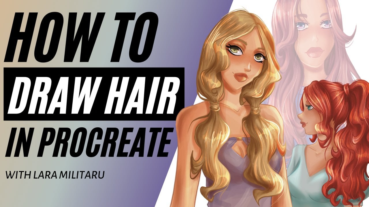 How to draw female anime hair [slow tutorial] part 2 