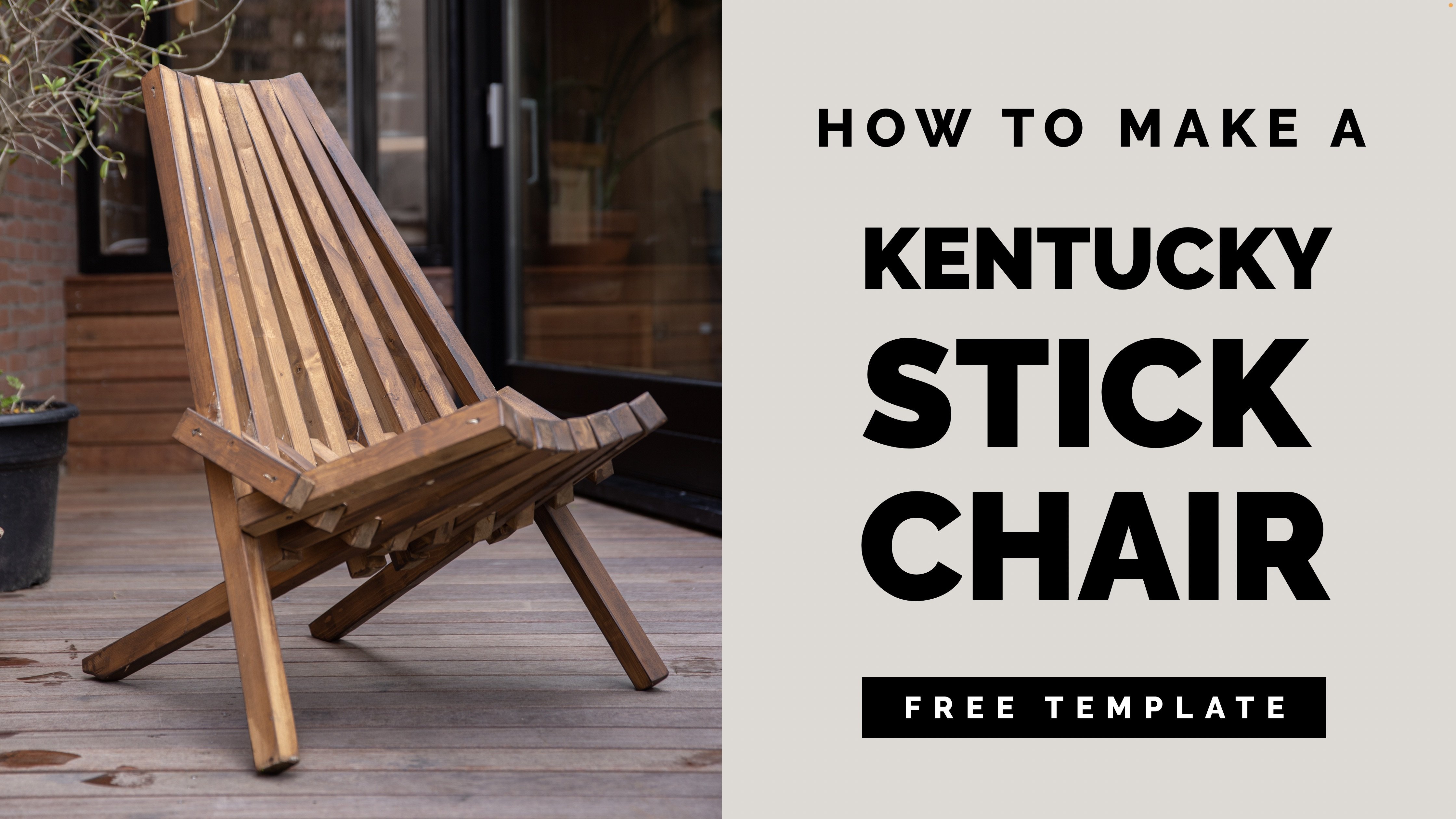 Comment faire une chaise Kentucky Stick - chaise de campagne - Meubles en  bois DIY + modèle gratuit | Auke & Jildou | Skillshare