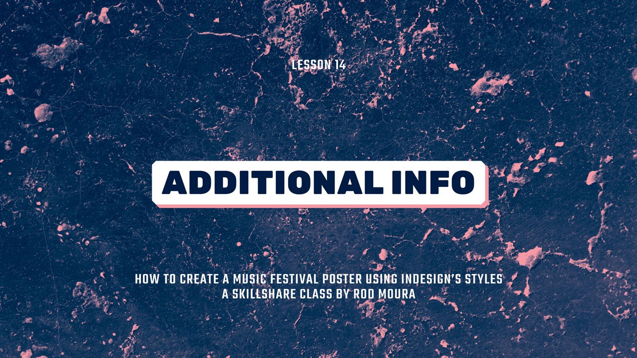Comment créer une affiche de festival de musique à l'aide des styles d'InDesign  | Rodrigo Moura | Skillshare, image size:1280x720