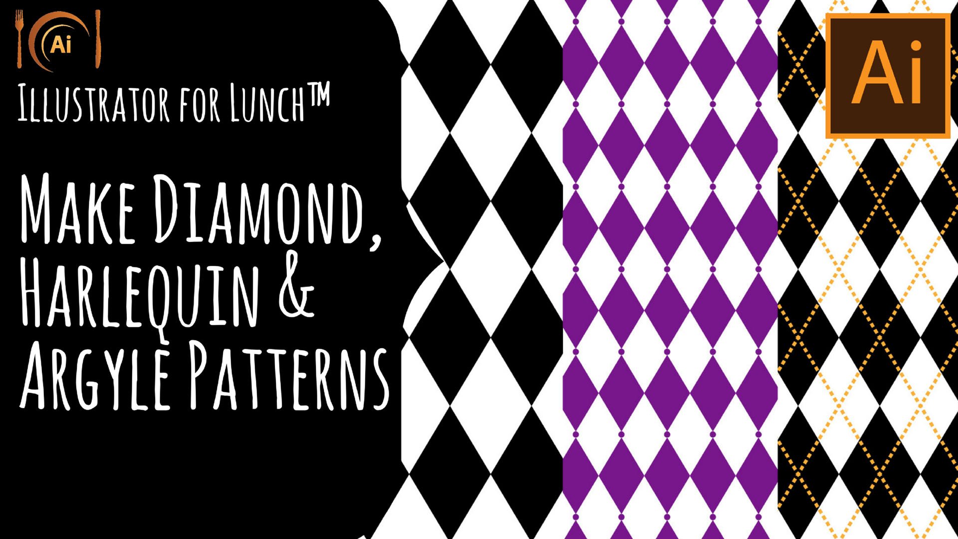 Illustrator For Lunch Create Diamond Harlequin And Argyle