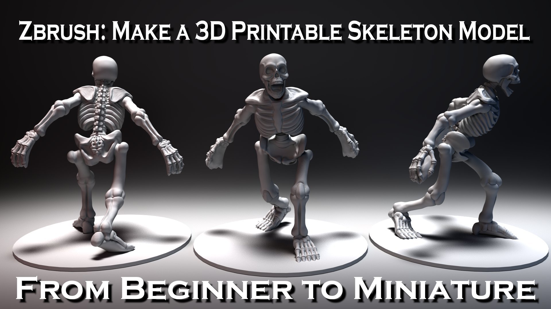 Sculpt A 3d Printable Skeleton Model In Zbrush Christian Mcnachtan Skillshare