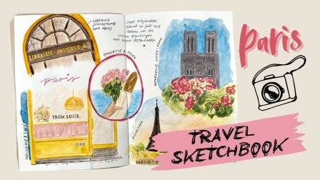 Travel Sketchbook | Mit dem Skizzenbuch nach Paris (step-by-step)
