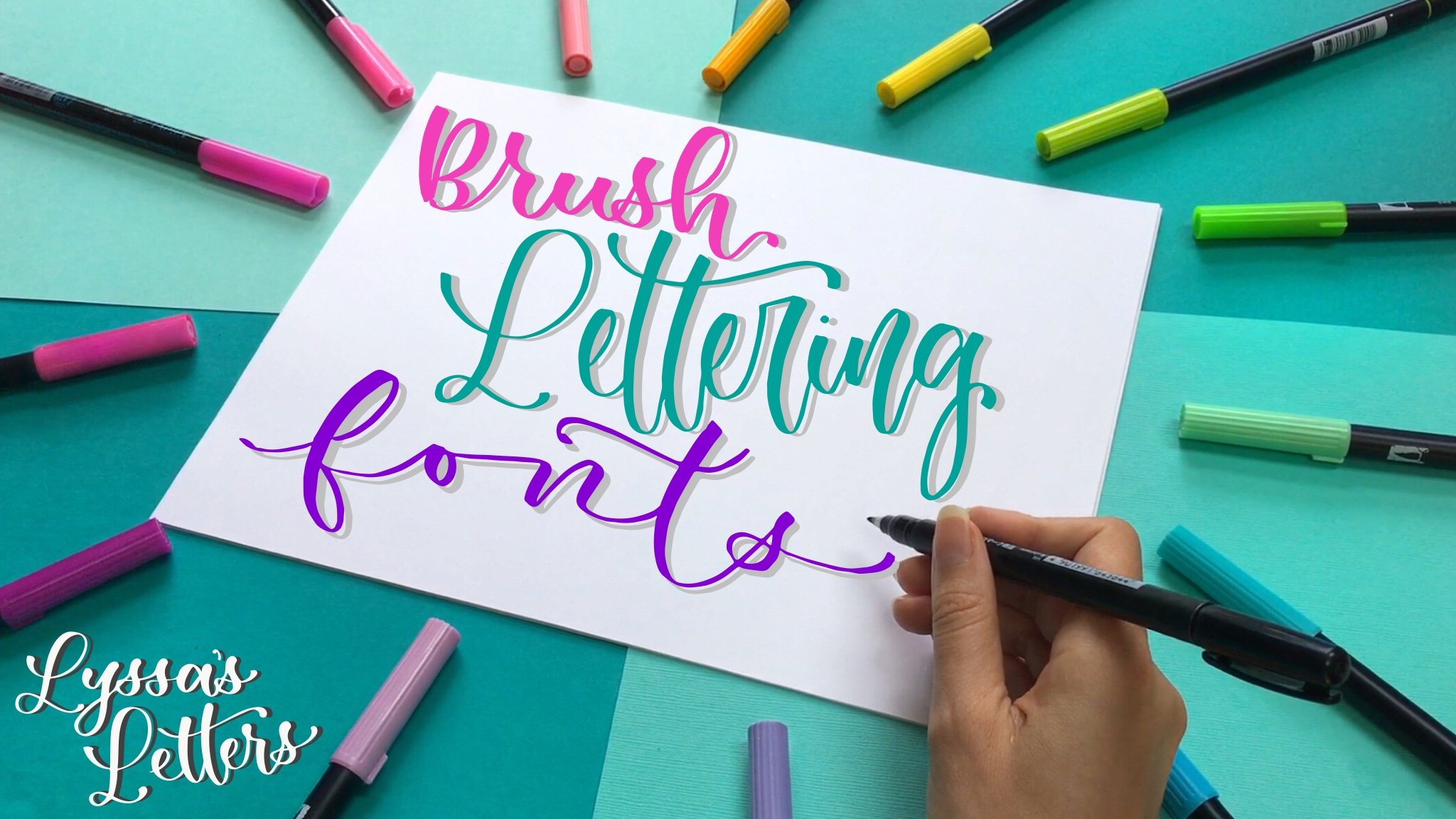 Brush Lettering Fonts - Create Letters You Love! | Lyssas Letters